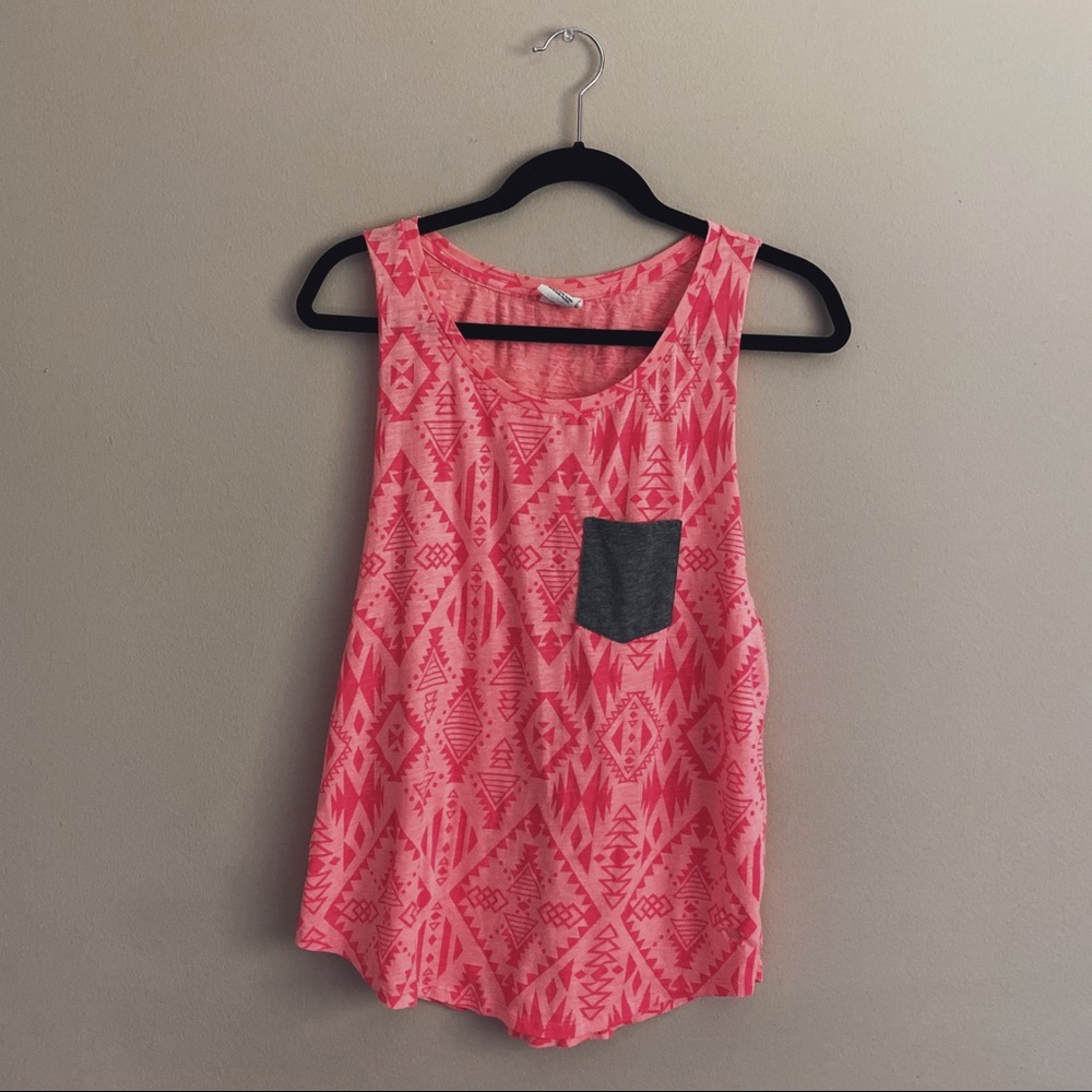 🆕 VS PINK | Neon Pink Aztec/Tribal Tank